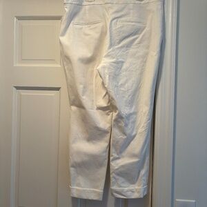 Ann Taylor Cropped off White Cuffed Pants Size 12P